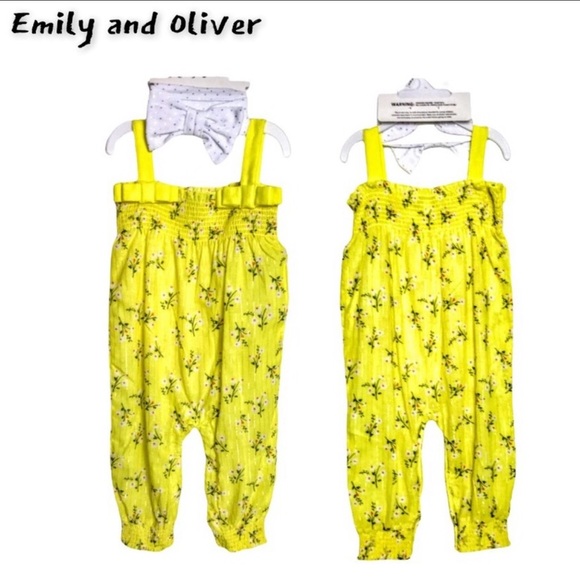 NWT Emily and Oliver Romper & Headband Set - Picture 1 of 12